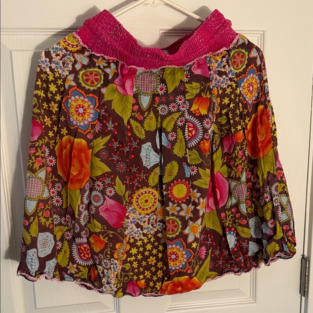 Floral Mini Skirt with Pink Accents